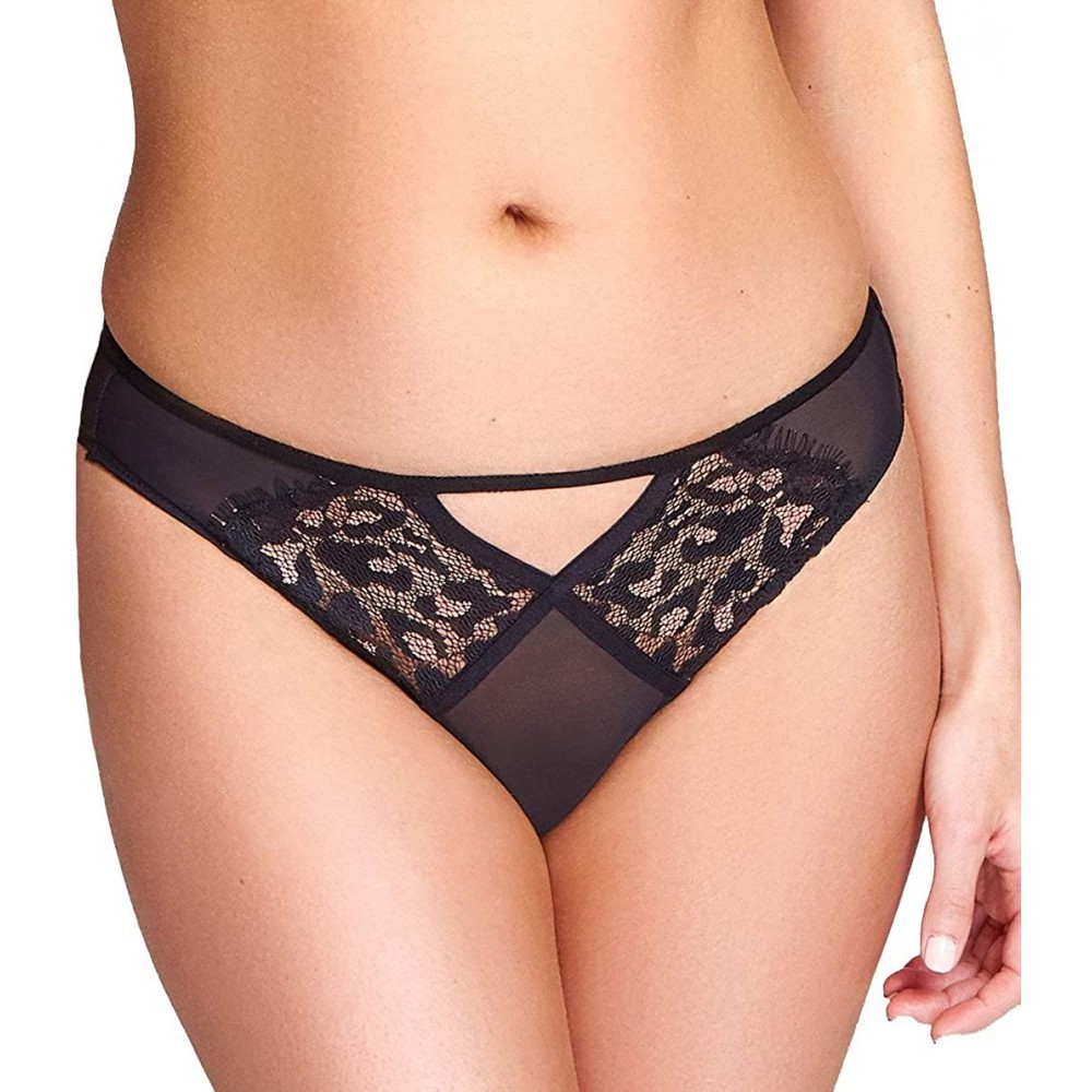 Panties Women's Taylor Brazilian Brief (10222) - Black/Coral - C1199YOXDTU