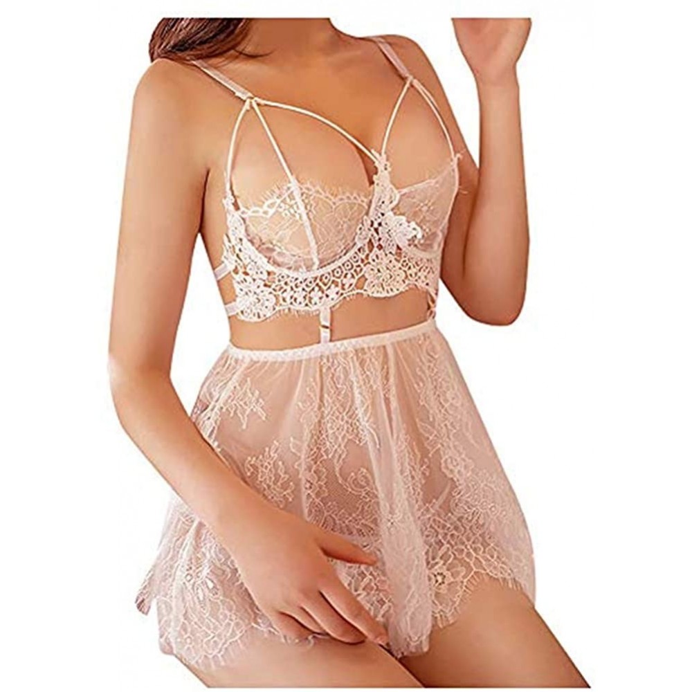 Nightgowns & Sleepshirts Lingerie for Women for Sex- New Womens Sexy Lingerie Lace G-String Thong Lingerie Sleepwear Underwea...