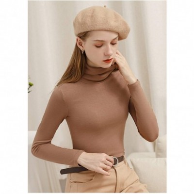 Thermal Underwear Women Thick Thermal Underwear Winter Thermal Longsleeve Fleece - Camel - CF193N4O5Z0