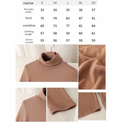 Thermal Underwear Women Thick Thermal Underwear Winter Thermal Longsleeve Fleece - Camel - CF193N4O5Z0