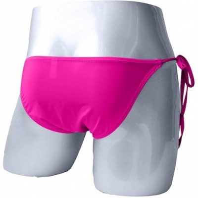 Bikinis Sexy Mens Lingerie Briefs Jockstraps- One Piece Thong Bikini Front Hole Underwear G-String Underpants - Hot Pink - CI...