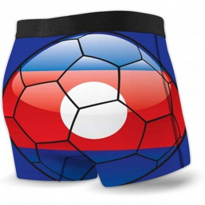 Boxer Briefs Men's Soft Stretch-Knit Boxer Laos Flag Flag On Soccer Ball_F - Color1 - CZ1939ANZX3