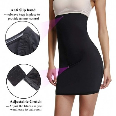 Shapewear Women Half Slips for Under Dresses Tummy Control Shapewear Slip Body Shaper Dress Slip Slimming Skirt Slip - Black(...