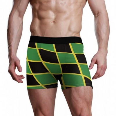 Boxer Briefs Men's Barbados Flag Boxer Briefs Sport Underwear Stretch Trunks - Jamaica Jamaican Flag Caribbean - CE1930ZGDKG