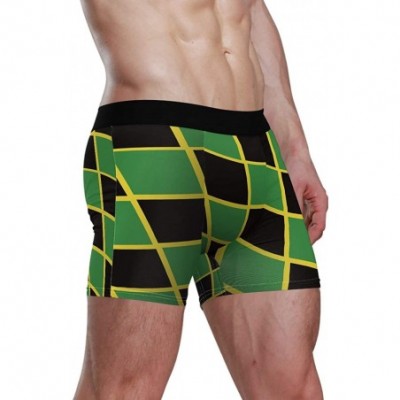 Boxer Briefs Men's Barbados Flag Boxer Briefs Sport Underwear Stretch Trunks - Jamaica Jamaican Flag Caribbean - CE1930ZGDKG