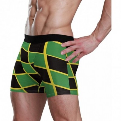 Boxer Briefs Men's Barbados Flag Boxer Briefs Sport Underwear Stretch Trunks - Jamaica Jamaican Flag Caribbean - CE1930ZGDKG