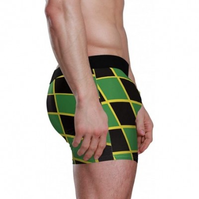 Boxer Briefs Men's Barbados Flag Boxer Briefs Sport Underwear Stretch Trunks - Jamaica Jamaican Flag Caribbean - CE1930ZGDKG