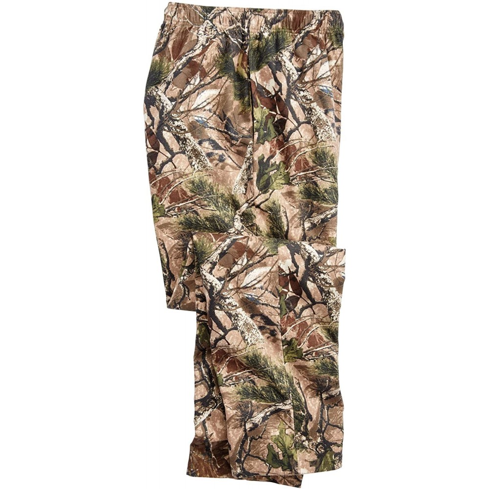 Sleep Bottoms Men's Big & Tall Flannel Novelty Pajama Pants Pajama Bottoms - Woods Camo (0566) - CQ18IZKKEU8