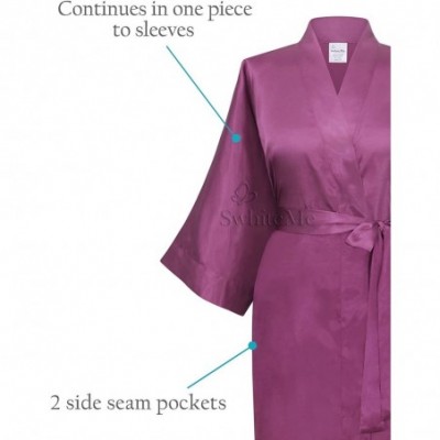 Robes Women's Kimono Robe- Long - Plum - CX11SV7MHGV