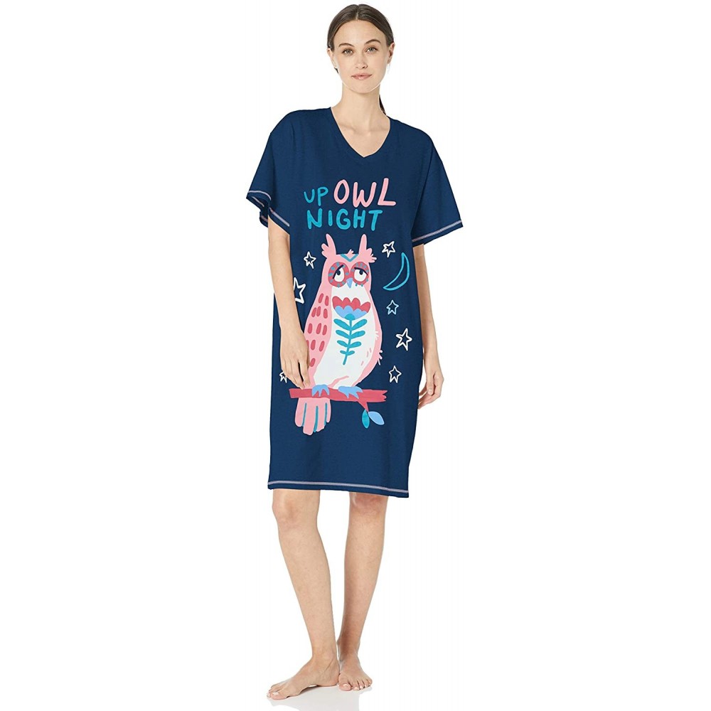 Nightgowns & Sleepshirts Women's Animal Sleepshirts - Up Owl Night - CY18R705SRR