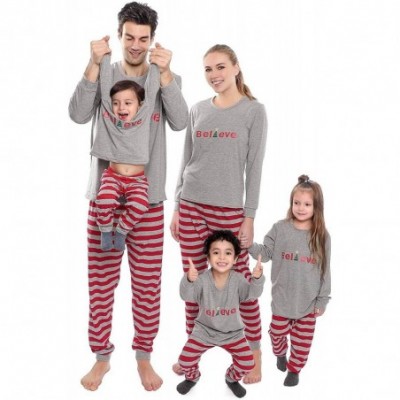 Sets Christmas Tree Pajamas Set for Family- Letter Printed Tops Striped Pants Pjs Holiday Sleepwear - Mama - CO18AI0H3G2