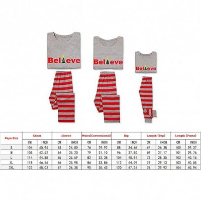 Sets Christmas Tree Pajamas Set for Family- Letter Printed Tops Striped Pants Pjs Holiday Sleepwear - Mama - CO18AI0H3G2