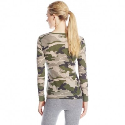 Thermal Underwear Women's Waffle Thermal Underwear Top - Green Camo - CN1262YDZAF