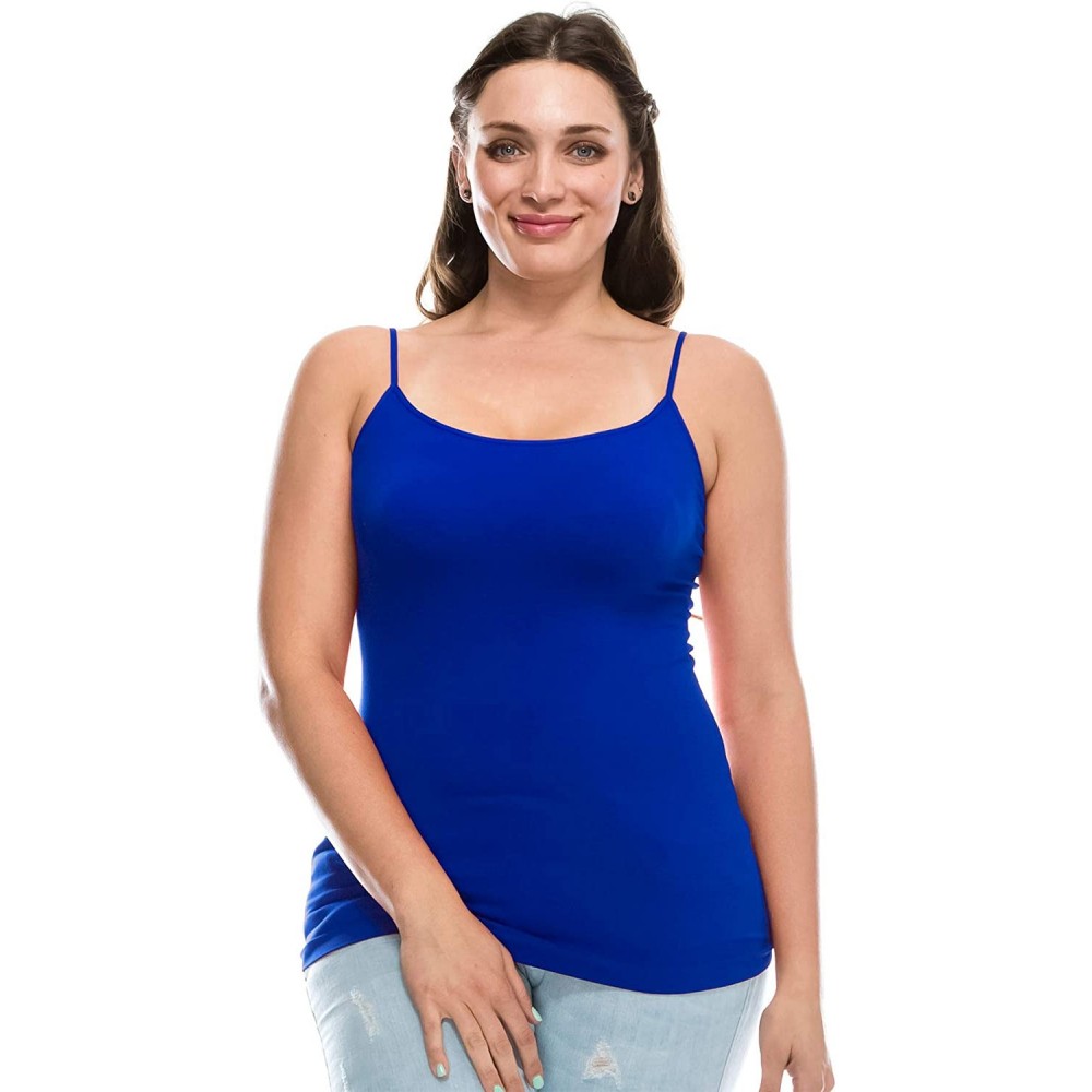 Camisoles & Tanks Plus Size The Excellent Camisole (1XL-3XL) -Made in USA - Cobalt - C618C5KOTGA