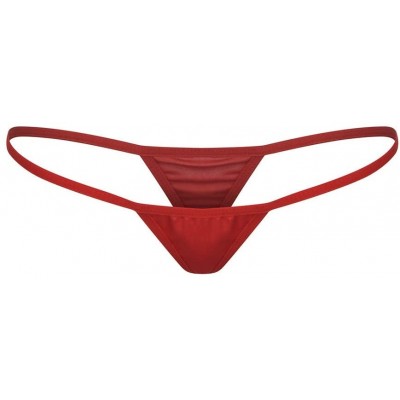 Thermal Underwear Sexy Women Lace V-String Briefs Panties Thongs G-String Lingerie Underwear - Red - CZ199UU24KD