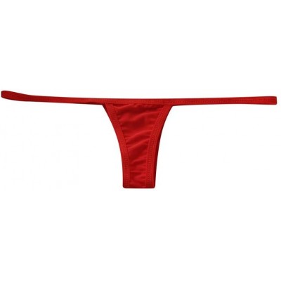 Thermal Underwear Sexy Women Lace V-String Briefs Panties Thongs G-String Lingerie Underwear - Red - CZ199UU24KD