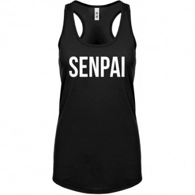 Camisoles & Tanks Senpai Womens Racerback Tank Top - Black - C7184UQIGC5