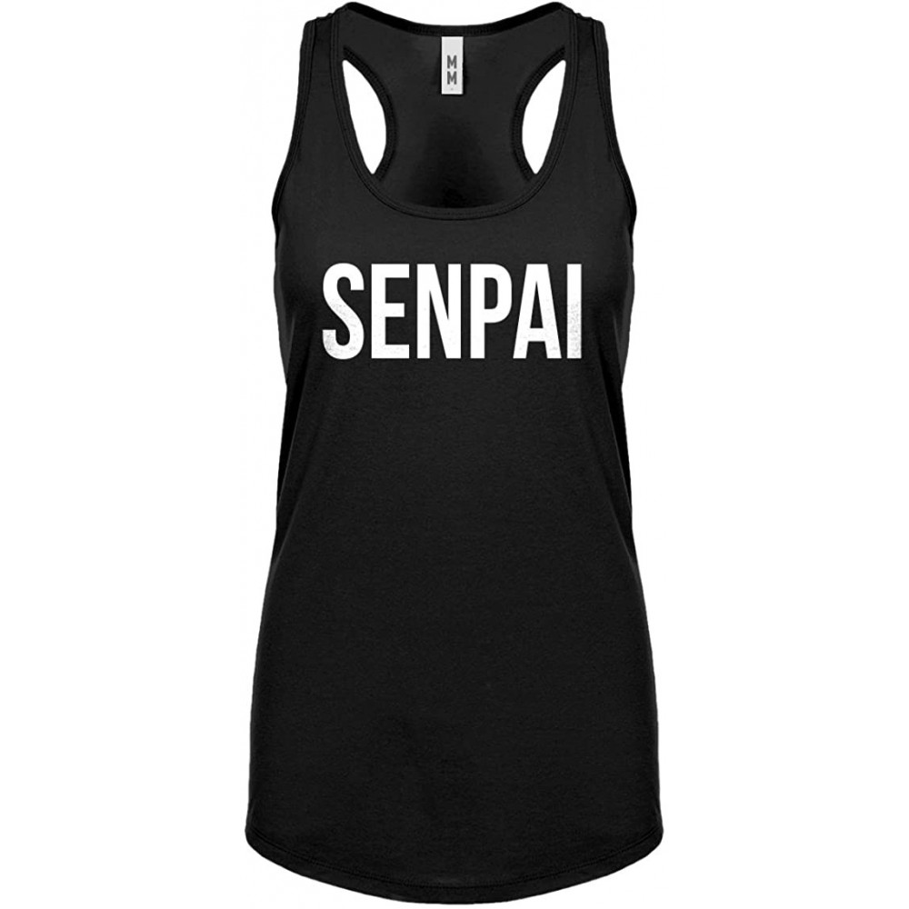 Camisoles & Tanks Senpai Womens Racerback Tank Top - Black - C7184UQIGC5