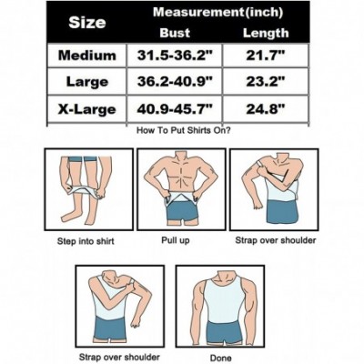 Shapewear Mens Slimming Body Shaper Vest Chest Compression Shirt Abs Slim Tank Top Undershirt - White - C318ZZ6AQZN