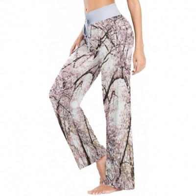 Bottoms Women's Fashion Yoga Pants Palazzo Casual Print Wide Leg Lounge Pants Comfy Casual Drawstring Long Pajama Pants - Vin...