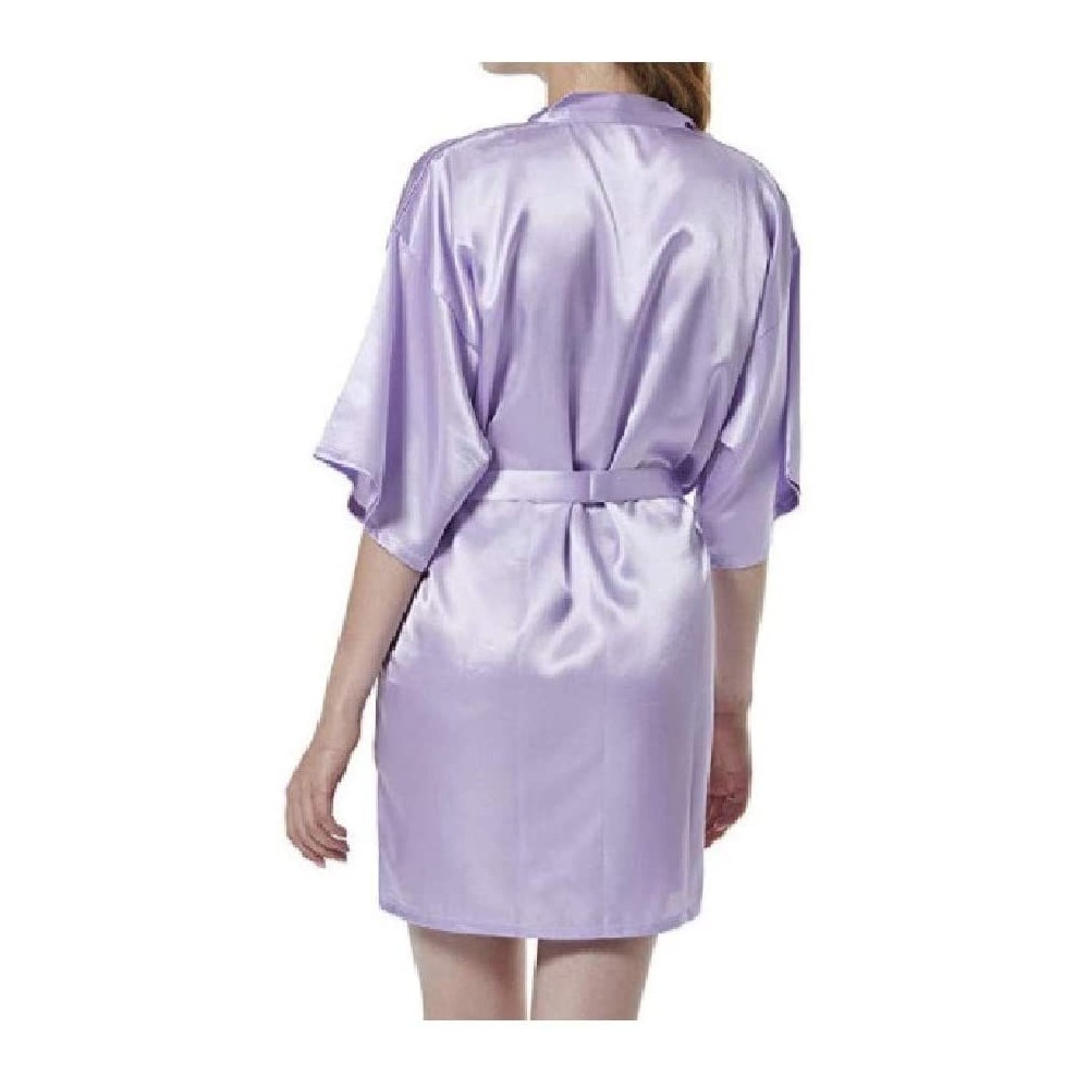 Robes Women Solid Colored Cardi Short Wrap Robe Wrap Loungewear Sleep Robe AS1 S - As1 - CG19DCSQG6D