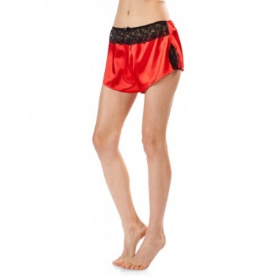 Sets Women's Satin Cami and Shorts Pajama Set - Red - CQ12ITIU4ZR