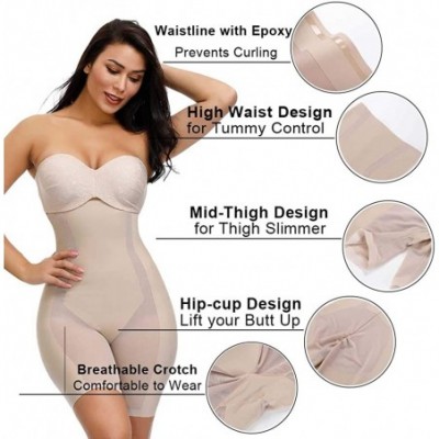 Shapewear Women Body Shaper Mid-Waist Shapewear Trainer Tummy Control Panties Comfortable Seamless Short Panty - Beige-3 - C8...