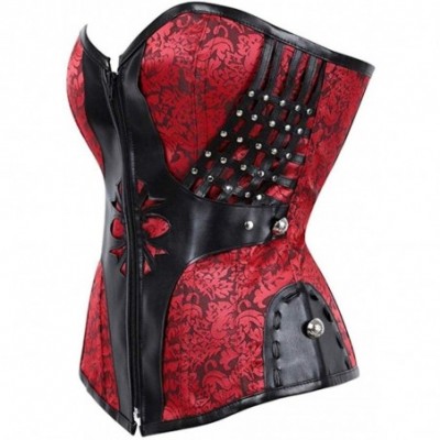 Bustiers & Corsets Bustier Corset Women Waist Trainer Corset Brocade Steampunk Overbust Bustier Bustier Shapewear Women's Bri...