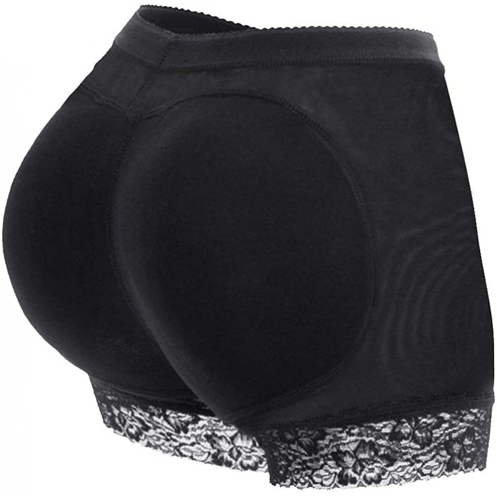 Shapewear Women Butt Lifter Tummy Control Shapewear Panty Boyshort Underwear - Black (Padded) - CT18IK6OA8L