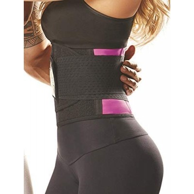 Shapewear Aerobics Waist Cincher Trainer Belt Fitness Sweat Body Shaper Faja - Green - CJ1846HSM04