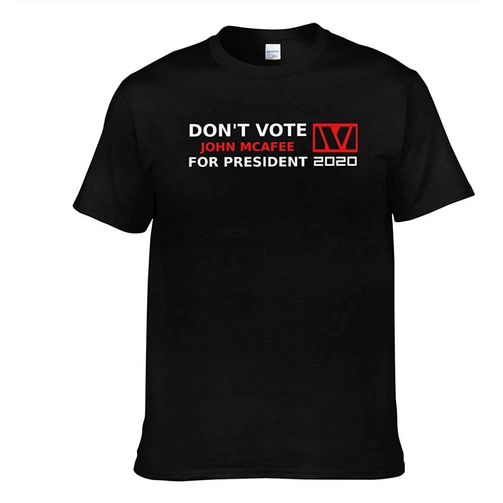 Undershirts President Campaign-Don't Vote John Mcafee 2020 Men's Crew Neck T-Shirt - CP19CARIX67