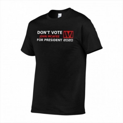 Undershirts President Campaign-Don't Vote John Mcafee 2020 Men's Crew Neck T-Shirt - CP19CARIX67