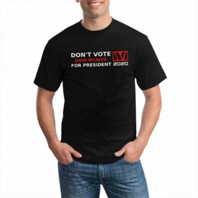 Undershirts President Campaign-Don't Vote John Mcafee 2020 Men's Crew Neck T-Shirt - CP19CARIX67