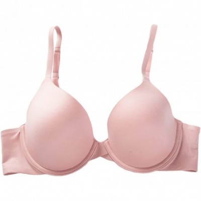 Bras Women's Full Coverage T Shirt Lightly Lined Underwire Contour Bra - Dusty Peach - C118YTO20ZN