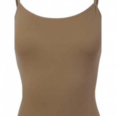 Camisoles & Tanks Women's Seamless Adjustable Basic Strap Camisole - Yawtkv0023 Mocha - CD19D5OSOAR