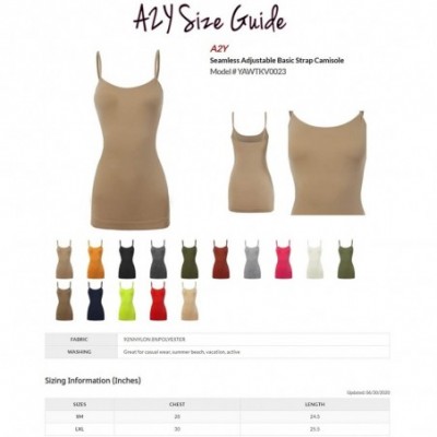 Camisoles & Tanks Women's Seamless Adjustable Basic Strap Camisole - Yawtkv0023 Mocha - CD19D5OSOAR