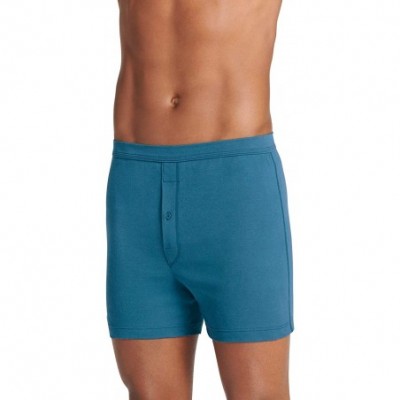 Boxers Men's Underwear Seamless Waistband Knit Boxer - Blue Ribbon - CN18G6E256G