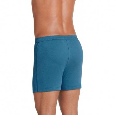 Boxers Men's Underwear Seamless Waistband Knit Boxer - Blue Ribbon - CN18G6E256G