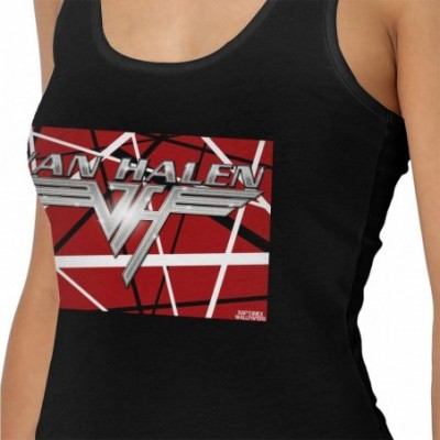 Camisoles & Tanks Van Halen 'Classic Logo' Woman Sexy Tank Casual Style Vest T Shirt Black - Black - C319DUCEAO5