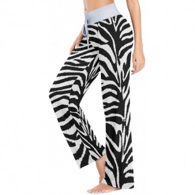 Bottoms Women's Pajama Pants-Black and White Zebras Drawstring Sleepwear Pants Lounge Yoga Pants Wide Leg Pants for All Seaso...