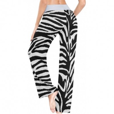 Bottoms Women's Pajama Pants-Black and White Zebras Drawstring Sleepwear Pants Lounge Yoga Pants Wide Leg Pants for All Seaso...