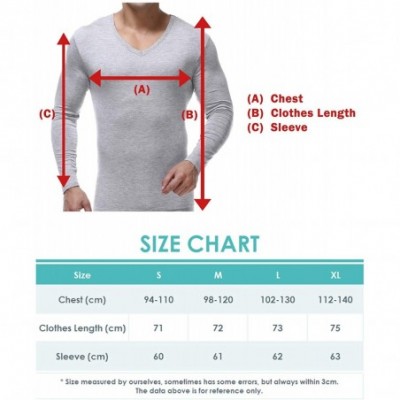 Thermal Underwear Men's Extended Modal Thermal Active V Neck Fit Fleece Lined Base Shirt Compression Long Johns Pullover Unde...