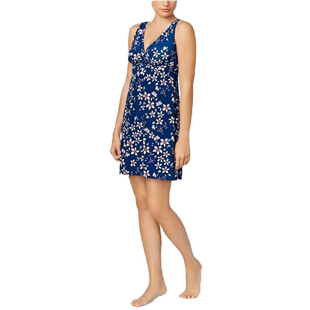 Baby Dolls & Chemises Printed Knit Surplice Chemise Fall Blossom XXXL - C211180S4D3