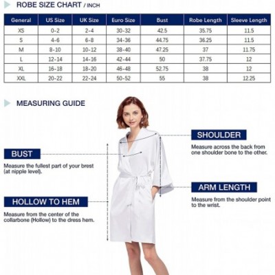 Robes Women's Silky Robe- Satin Kimono Bathrobe for Wedding Party Brides Bridesmaids Loungewear - Aluminum - CJ192HSK3UD