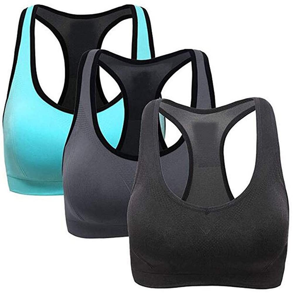 Robes Air Permeable Cooling Summer Sport Yoga Wireless Bra - B-multicolor - C018UR72REW