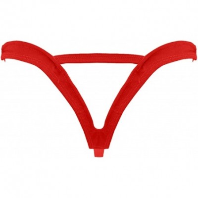 G-Strings & Thongs Men Underwear G-Strings Thongs Sexy Low-Rise T-Back Micro Briefs Strings Dentelle Homme 03 - As Photo - CI...