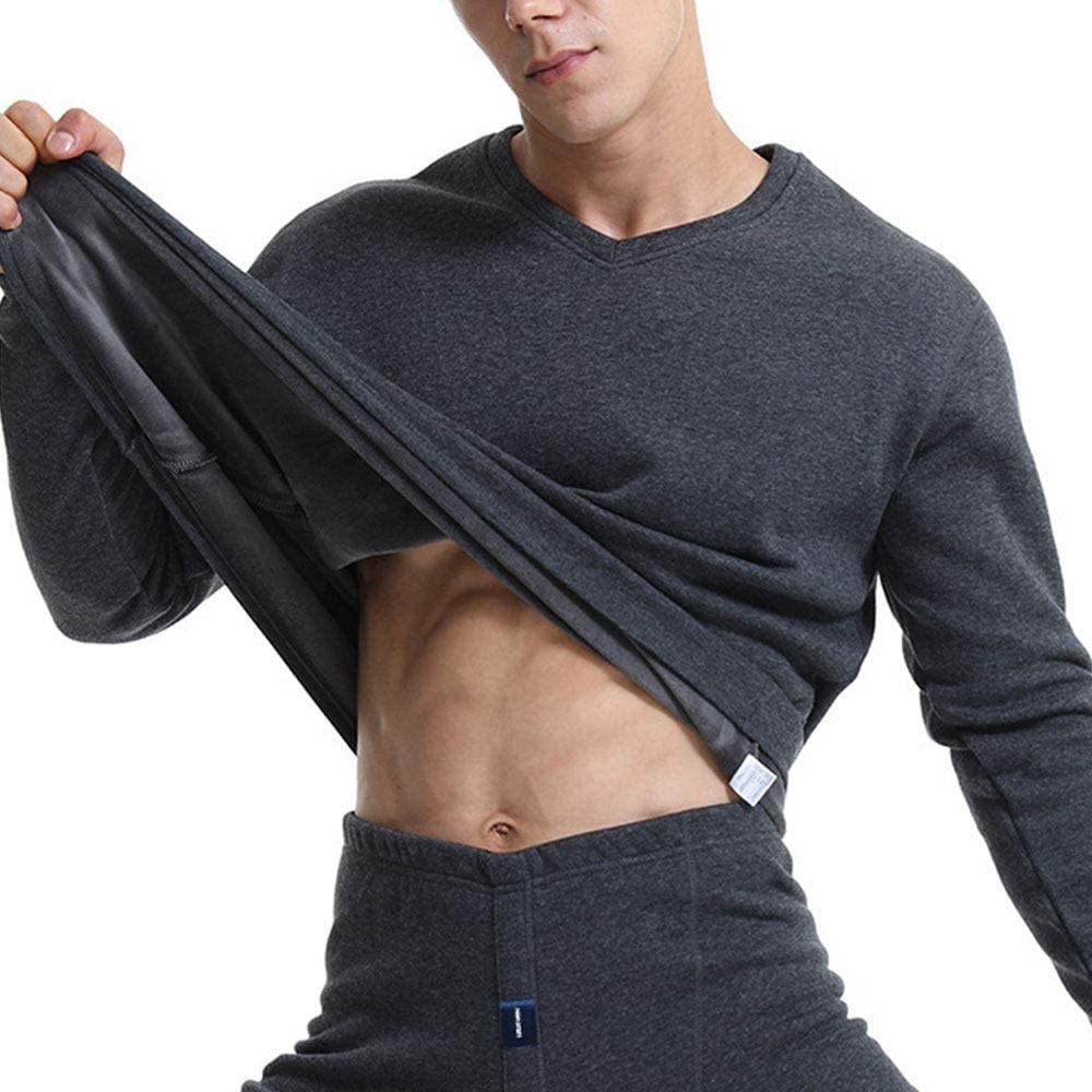 Thermal Underwear 2020 Thermal Underwear for Men Ultra Soft Warm Skin-Friendly Breathable Plus Fertilizer Stretch Long Johns ...