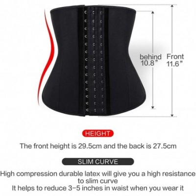 Shapewear Women's Sports Latex Waist Trainer Corsets Cincher Weight Loss Hourglass Shaper Girdle - 1-black - C011XRU49TP