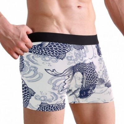 Boxer Briefs Retro Fish Koi Pattern Boxer Briefs Men's Underwear Boys Stretch Breathable Low Rise Trunks S - CK18RTIOG3S