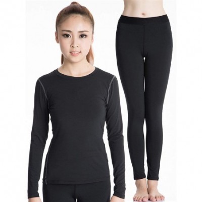 Thermal Underwear Thermal Underwear Women Quick Dry Long for Women Second Skin Winter Female Thermo Underwear Sets - 2019 Red...